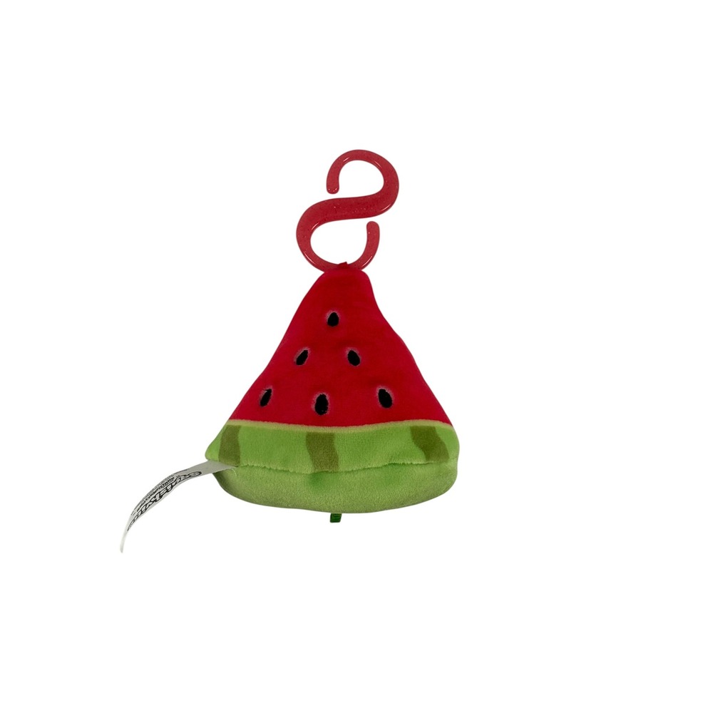 Squishville Watermelon Plush Clip Kids OS Red Green Excellent Fruit Accessory